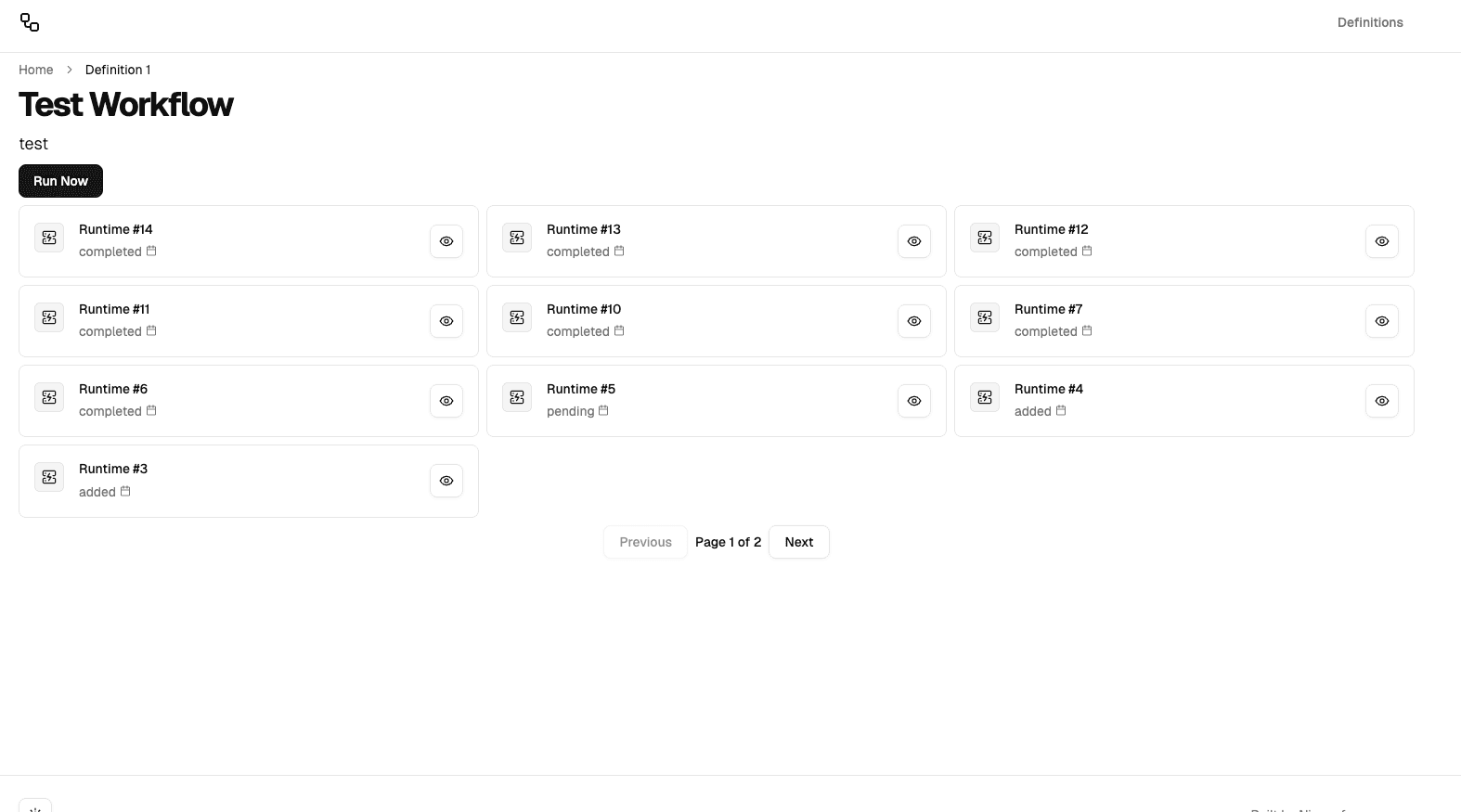 Definition Detail Page